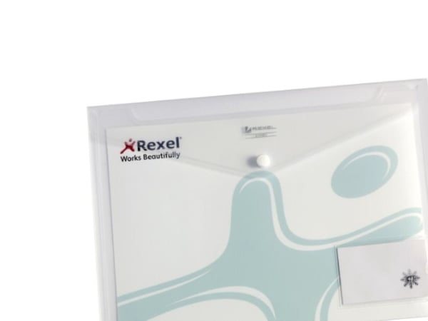 Rexel - Dokumentmappe - for A4 (210 x 297 mm) - kapasitet: 100 ark - blank (en pakke 5)