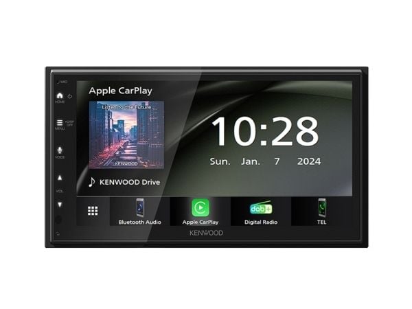 Kenwood DMX6523DAB 2-DIN bilstereo DAB+ Apple CarPlay Android Auto