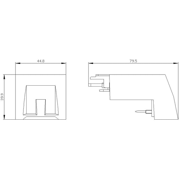 Siemens 3RV2917-5AA00 pistoliitäntä S00-moottorinsuojakatkaisijoille