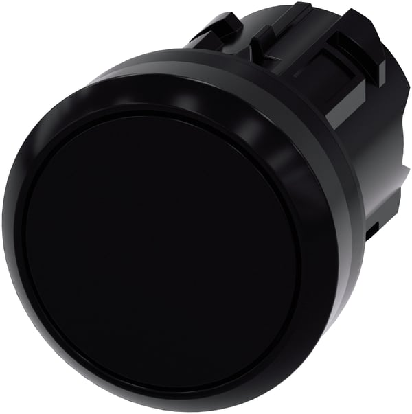 Siemens 3SU1000-0AA10-0AA0 Tryckvakt Kontrollvred platt, frontring plast Svart 1 st