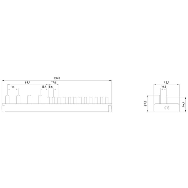 Siemens 5ST37831 Stiftskamleskinne