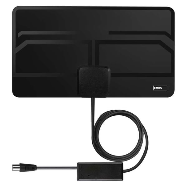 Emos J0709, Sisätila, musta, DVB-T, DVB-T2, DAB, 25000 m, IEC