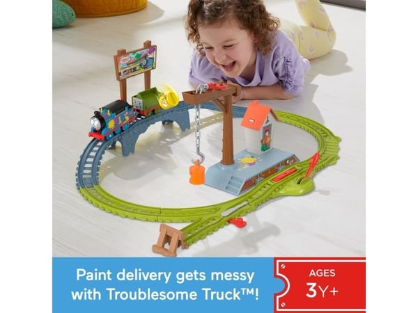 Fisher-Price Thomas & Friends Paint Delivery Set, Spill kjøretøyspor, Thomas & Friends, 3 år, AAA, Plast, Flerfarget