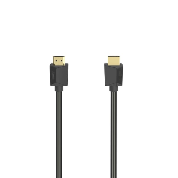 Hama Essential Line - High Speed - HDMI-kabel med Ethernet - HDMI hann til HDMI hann - 5 m - dobbeltisolert - svart - 4K Ultra HD-støtte