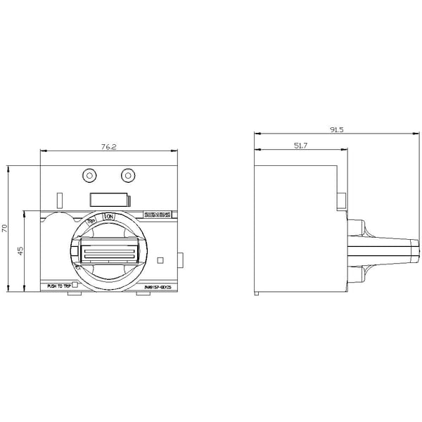 Siemens 3VA9157-0EK25 tillbehör till effektkontakt, 1 st (B x H x D) 77 x 70 x 95 mm