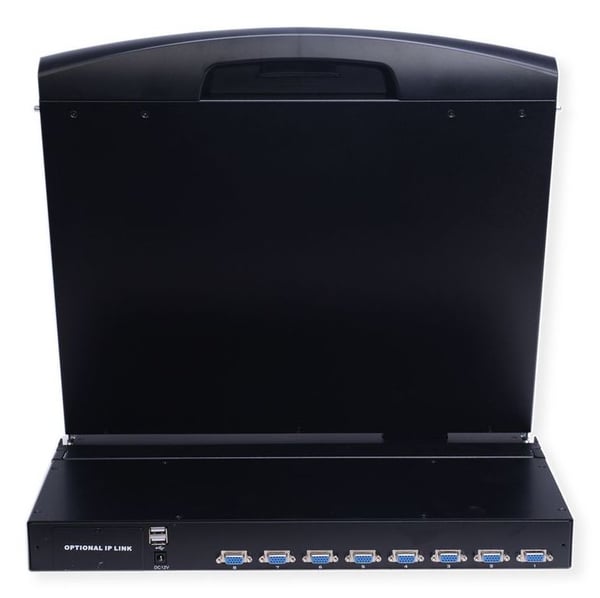 Verdibryter VERDI 19 KVM-svitsj, 8 porter, 43 cm (17) TFT (4:3), VGA, USB, engelsk tastaturoppsett (UK)