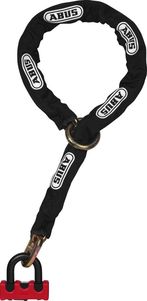 ABUS 59715, Ketjulukko, Musta, Punainen, Karkaistu teräs, Avain, 41 mm, 1200 mm