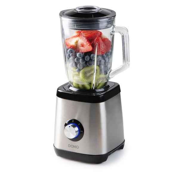 Domo DO1133BL, Mixer för matlagning, Pulsfunktion, Iskrossning, 0,95 m, 1000 W, Rostfritt stål