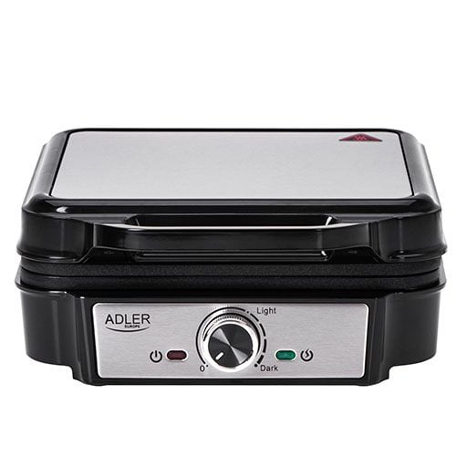 Adler AD 3083, 4 vafler, firkant, Sort, Sølv, 0,65 m, 1200 W, 1800 W