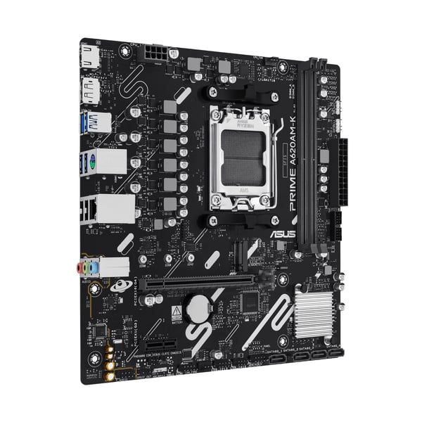 ASUS PRIME A620AM-K - Moderkort - micro ATX - Socket AM5 - AMD A620A Chipuppsättning - USB 3.2 Gen 1 - Gigabit LAN - inbyggda grafiken (CPU krävs) ...