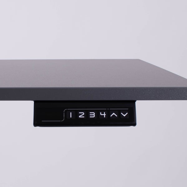 Hæve sænkebord Cadet 80x160 cm, antracit, sort stel