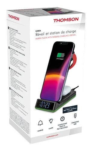 Thomson CL750IA, Digital väckarklocka, Rektangel, Svart, inomhus, 12/24h, 10 W