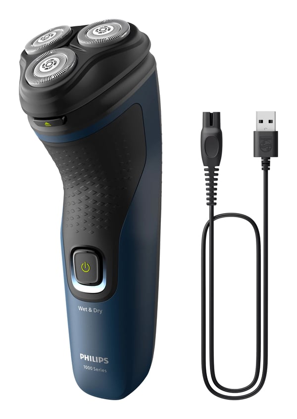 Philips Series 1000 S1151/00 partakone märkä/kuiva 40 min, musta/sininen
