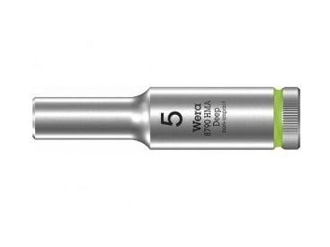 Wera-hylsyavain, syvä, 1/4" - 5 mm