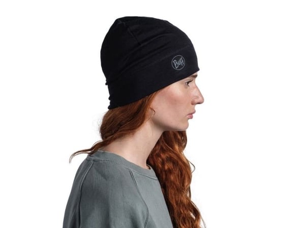 BUFF Merino Lightweight -villapipo, yksi koko, musta