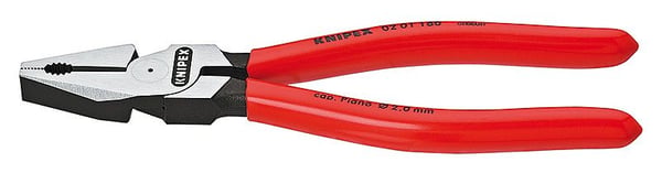 Knipex 02 01 225, Kaapelipihdit, 2,5 cm, Terästä, Muovi, Punainen, 225 mm