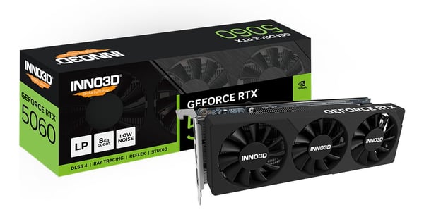 INNO3D RTX 5060 grafikkort N5060L-08D7-17941616 8 GB GDDR7 X3 LP