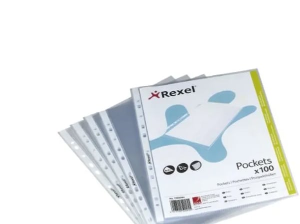 Rexel 1300064, Juridisk, Gjennomsiktig, Polypropylen (PP), Portrett, 0,08 mm, 255 mm
