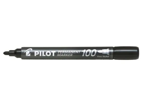 Marker Pilot 100 permanent assorterade färger (set om 4)