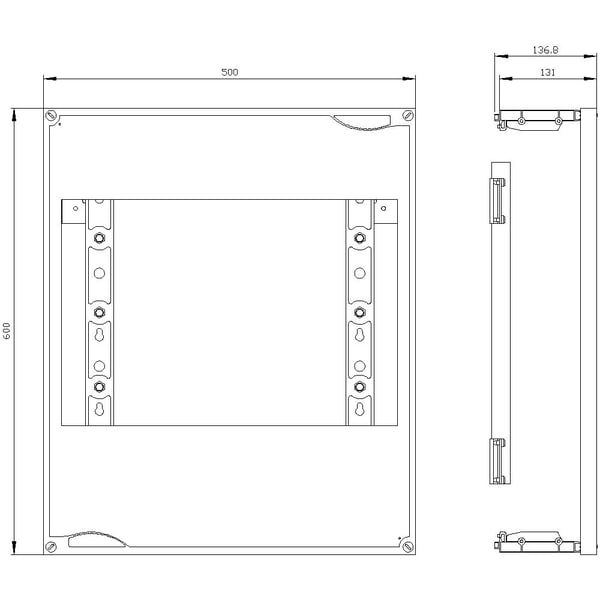 Siemens 8GK47514KK23 Einbausatz 1 St., 600 mm, 510 mm, 610 mm, 30 mm, 2,66 kg