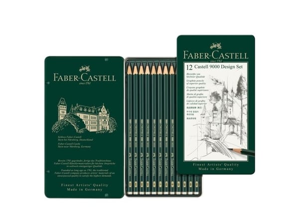 Faber-Castell CASTELL 9000 - Blyant - grafitt - assortert (en pakke 12)