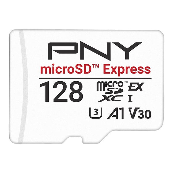 PNY - Flashminnekort - 128 GB - A1 / Video Class V30 / UHS-I U3 / Class10 - microSD PCI Express Gen 3x1 UHS-I