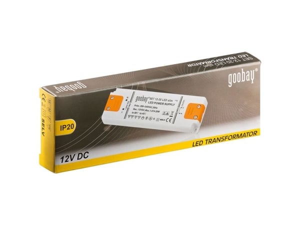 Goobay 30002, Elektronisk lystransformator, Oransje, Hvit, IP20, -20 - 45 °C, CE, RoHS Directive 2011/65/EU [OJEU L174/88-110, 01.07.2011, 20 W