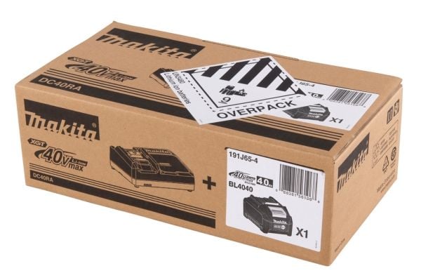 Makita XGT batteri- og ladesett 40V 1x4,0Ah BL4040x1+DC40RA