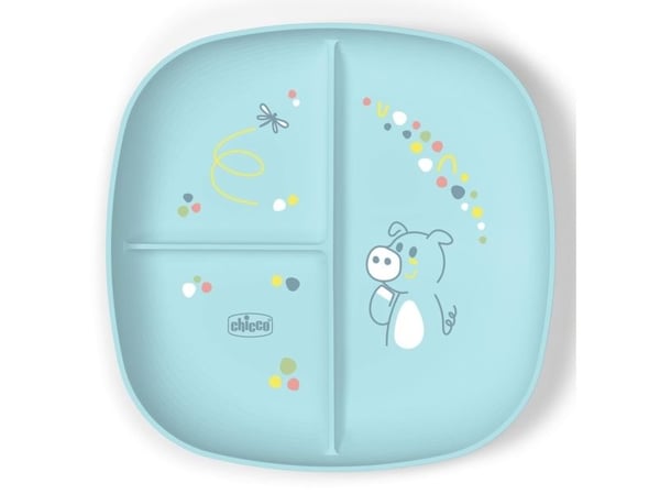 Chicco 00016003250000, Småbarnstallerken, Blå, Gutt/Jente, 1 år, 168 g, 210 mm