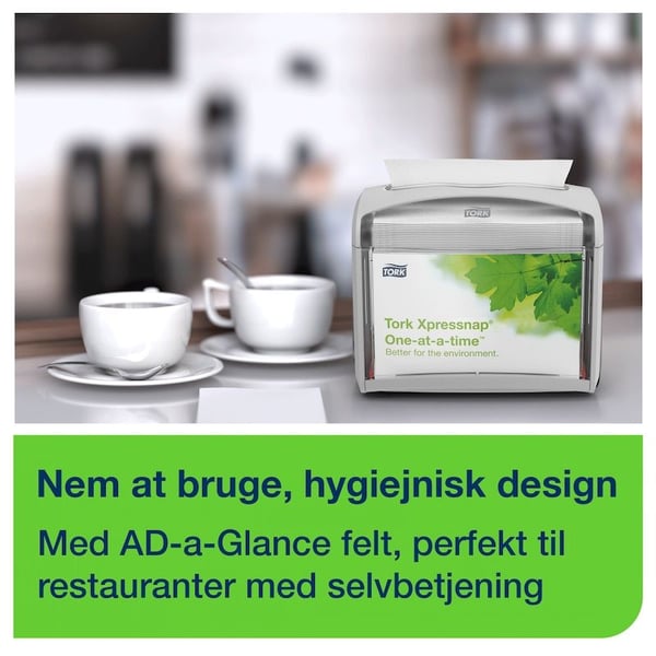 Serviettdispenser Tork N4 Xpressnap® lys grå, bordmodell