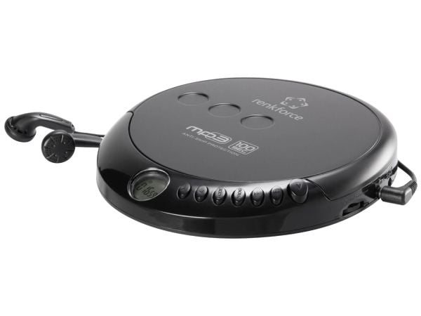 Renkforce RF-CDP-200 Bærbar CD-afspiller CD, MP3 Sort