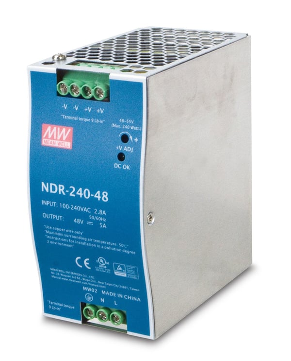 PLANET PWR-240-48 strömförsörjningsenhet 240 W blå, grå