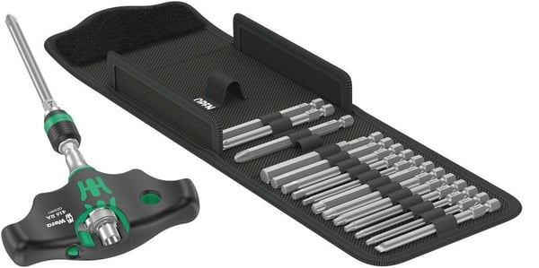 Wera Kraftform Kompakt 400 RA Set 1 räikkäruuvimeisseli 17-osainen 1/4" kärjillä