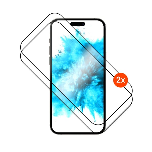 Fast skjermbeskytter | Apple | iPhone Air | Herdet glass | Svart | Fullt deksel 2,5D