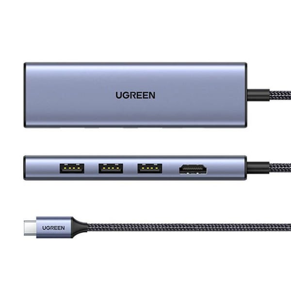 Ugreen Revodok 6-in-1 - Dokkingstasjon - for bærbar, smarttelefon, skrivebord, bærbar - USB-C - HDMI