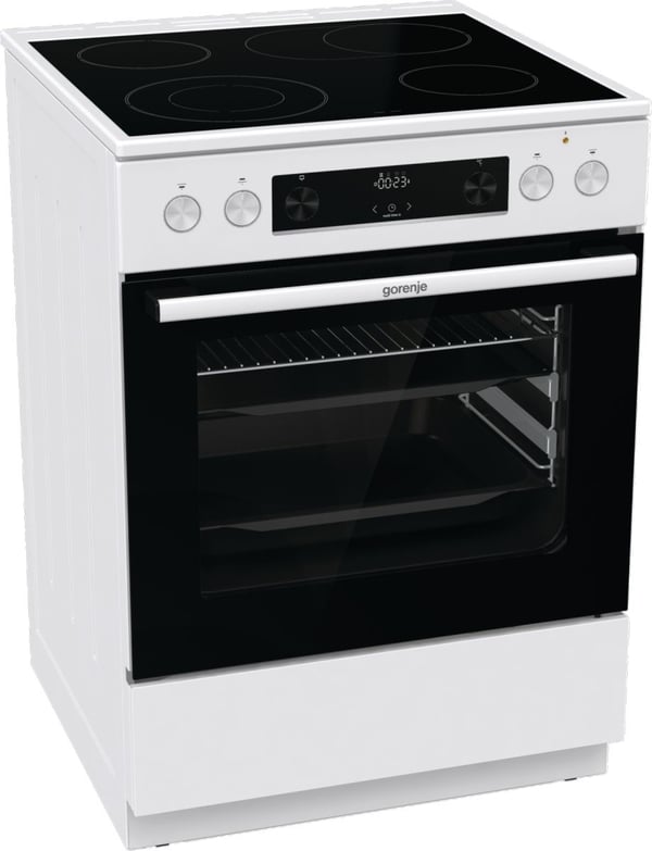 Gorenje GECS6C70WPA fristående spis med glaskeramikhäll, 71 l, vit