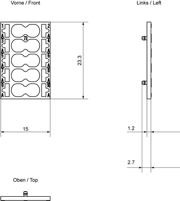 Siemens 6ES7193-6CP73-2AA0, 70 mm, 75 mm, 7 mm, 4 g