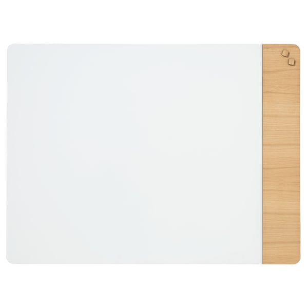 Magnetisk NAGA glastavle 120x90 cm mat glas hvid med egefiner