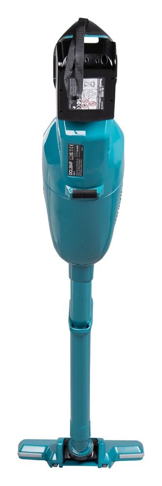 Makita DCL284FZ 2-i-1 sladdlös skaftdammsugare, påslös, svart/turkos