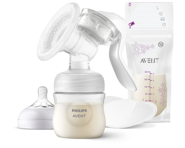 Philips AVENT SCF430/20 Manuell bröstpump, Manuell, Transparent, Vit