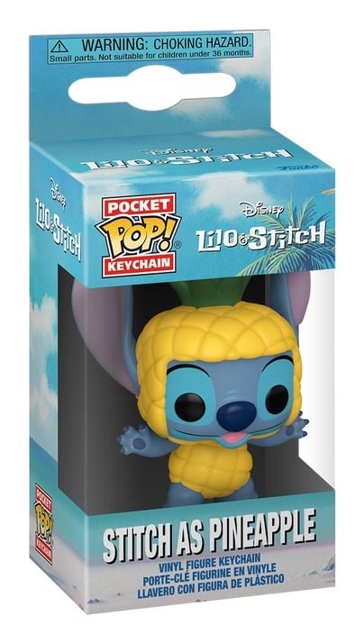 FUNKO POP! KEYCHAIN Stitch as Pineapple, Avainrengas, Monivärinen, Vinyyli, Lilo & Stitch, 102 mm, Laatikko