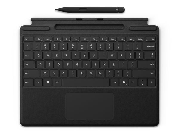 Microsoft Surface Pro näppäimistö + ohut kynä, QWERTY, kosketuslevy, Microsoft, Surface Pro 11 Surface Pro 10 Surface Pro 9 Surface Pro 8, Platin, ...