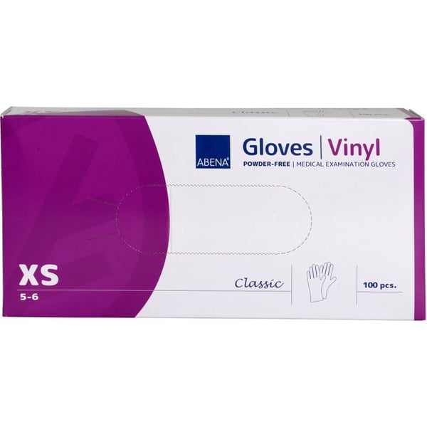 Tutkimuskäsine, ABENA Classic, XS, kirkas, vinyyli, puuteriton - (100 kpl)