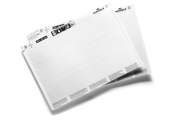 Hyllyn etureunan ja etikettipidikkeen välilehti 200x37 mm - (20 arkkia x 3 kpl)