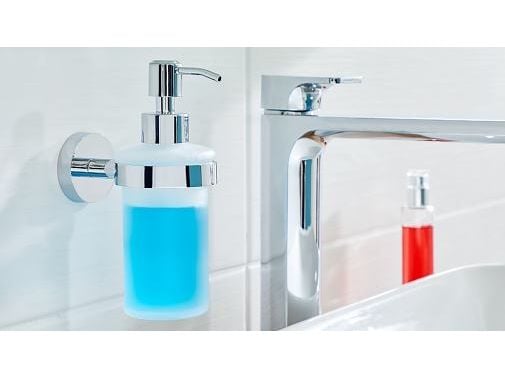 TESA Smooz, Seinä, 0,2 L, Metalli, Hopea, Valkoinen, Ripustuslenkki, Kylpyhuone, WC