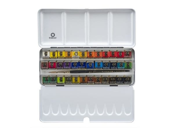 Rembrandt akvarell metallboks | 36 farger + pensel