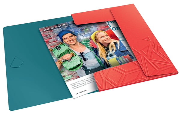 Leitz CARPETA SOLAP. URBAN CHIC PP A4 ROJ - Pack de 10 unidades