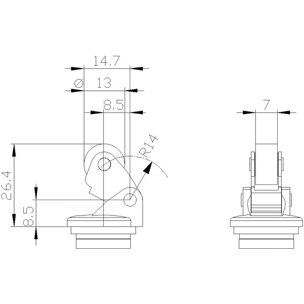 Siemens 3SE50000AE101AJ0 3SE5000-0AE10-1AJ0 Pysäytyskytkimen käyttömekanismi 1 kpl