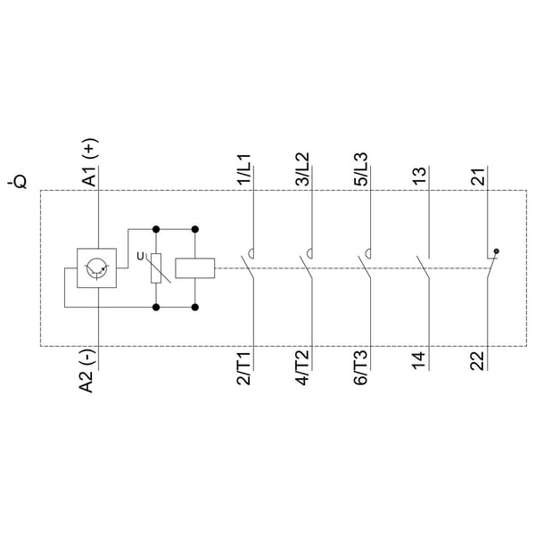 Siemens 3RT2028-2XJ40-0LA2 rautatiekontakti, 3 sulkevaa kosketinta, 690 V/AC, 1 kpl, 102 mm, 54 mm, 108,5 mm, 115,5 mm, 588 g, 1 kpl
