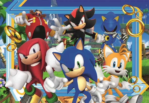 Clementoni Puslespil Square Box - Sonic 4, 180 brikker